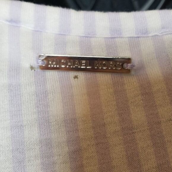 Michael Kors Striped Peplum Top - Picture 5 of 8